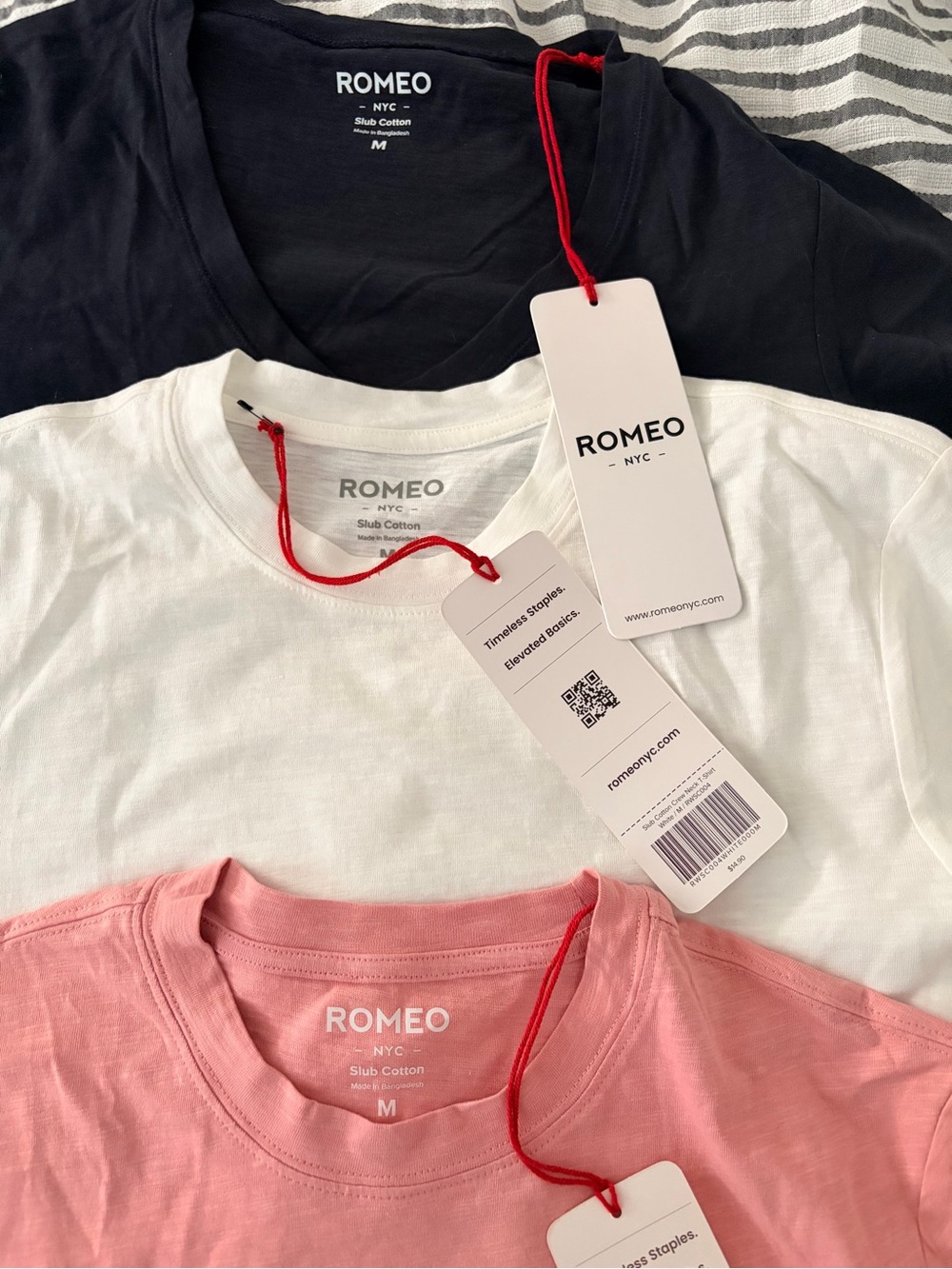 Women's Short Sleeve Tee - Pink, White, Black